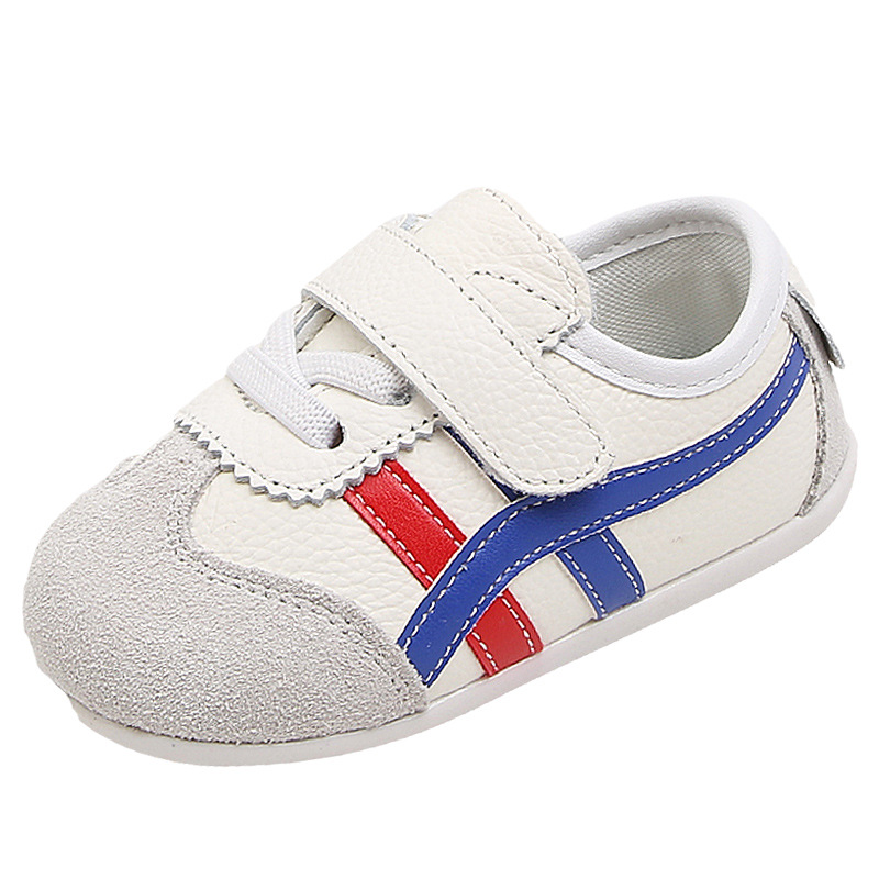 Scarpe per bambini primaverili e autunnali 1-3 anni per uomini e donne scarpe per bambini in pelle di vacchetta scarpe per bambini fondo morbido piccole scarpe bianche il bambino non lascia cadere le scarpe 2_voghion.com