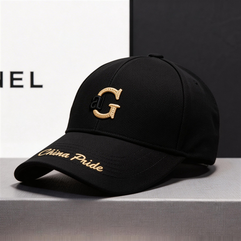 Baseballkappe Herren modisch Trend Ananas-Stoff Buchstaben-Logo Alltag vielseitig steife Kappe breite Krempe verkleinert Gesicht Enten-Schirmmütze