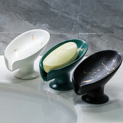 Light luxury ceramic soap dish drain soap box drain dish does not accumulate water storage storage dish home hotel creative dish
