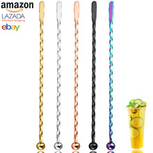 源头厂家不锈钢搅拌棒鸡尾酒调酒棒现货酒吧调酒棒奶茶咖啡搅拌棒