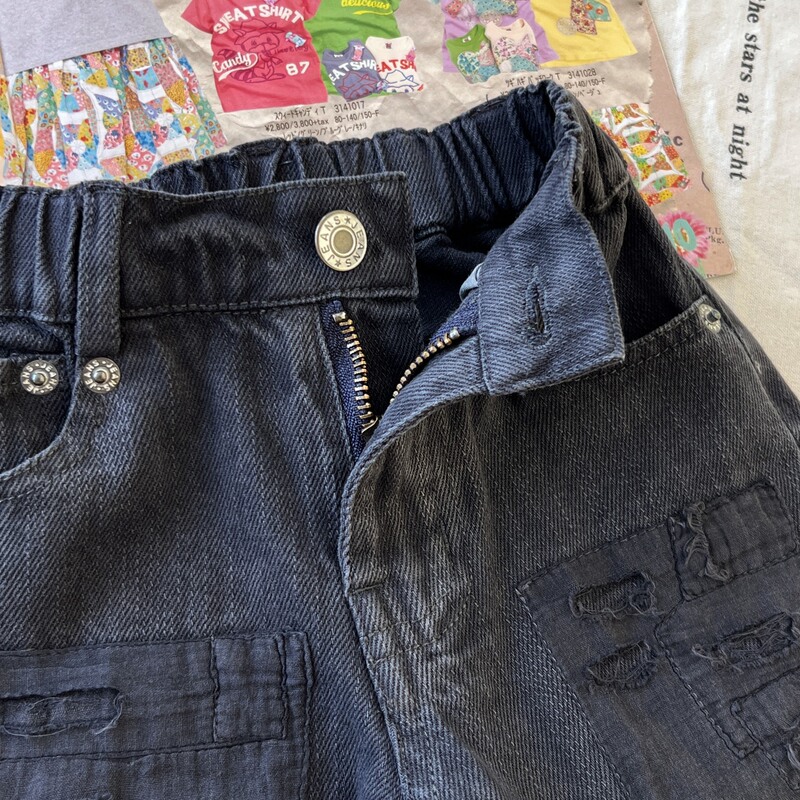 【スポット】日系中古童装DD児童長ズボンが穴を割って古いカウボーイストレートパンツを作る|undefined