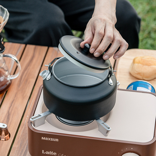 Cross-border outdoor kettle for camping and travel, portable tea kettle, lightweight outdoor kettle