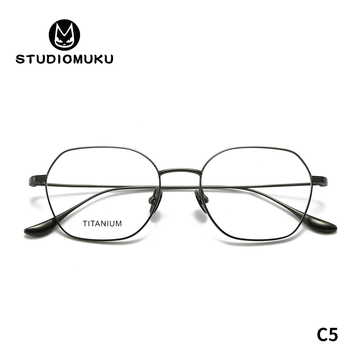 STUDIOMUKU gafas de madera superligera y cómoda poligonal marco de gafas de mujer diseño marco de gafas retrógrado para hombres