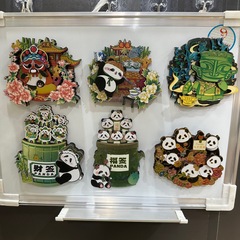 旋转成都木质多层滑动城市旅游纪念品文创伴手创意冰箱贴