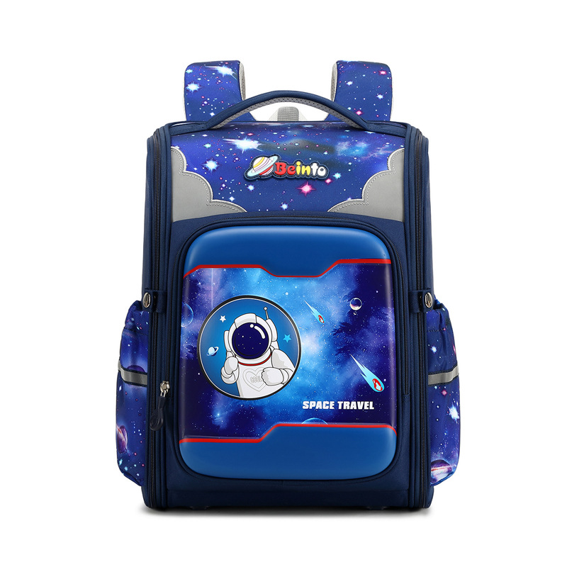 Nuevo estudiante de escuela primaria mochila integrada bolsa de espacio para niños y niñas alivio de Carga Protección de la columna vertebral Grado 1-3-6 niños mochila