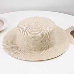 夏の女性の麦わら帽子の胚の平頂帽の海辺の休暇のビーチの麦わら帽子の日よけの日焼け止めのDIYの手作りのつばの帽子