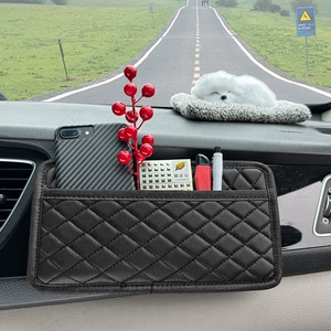 Dəri Saxlama Çantası Avtomobil Yapışqan Saxlama Qutusu Mobil Telefon Saxlama Çantası