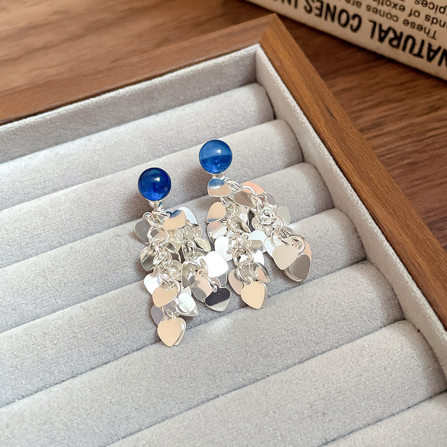 Pendientes de suministro de mercado nocturno de agujas de plata Pendientes de moda coreana en vivo Pendientes de estilo caliente Pendientes de lujo ligero Mujeres de alta gama