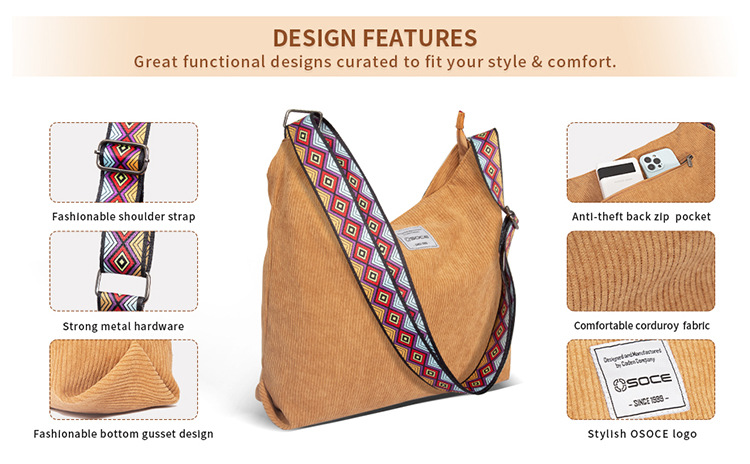 Women's Shoulder Tote Bag For Commuting Travel And Daily Use_voghion.com