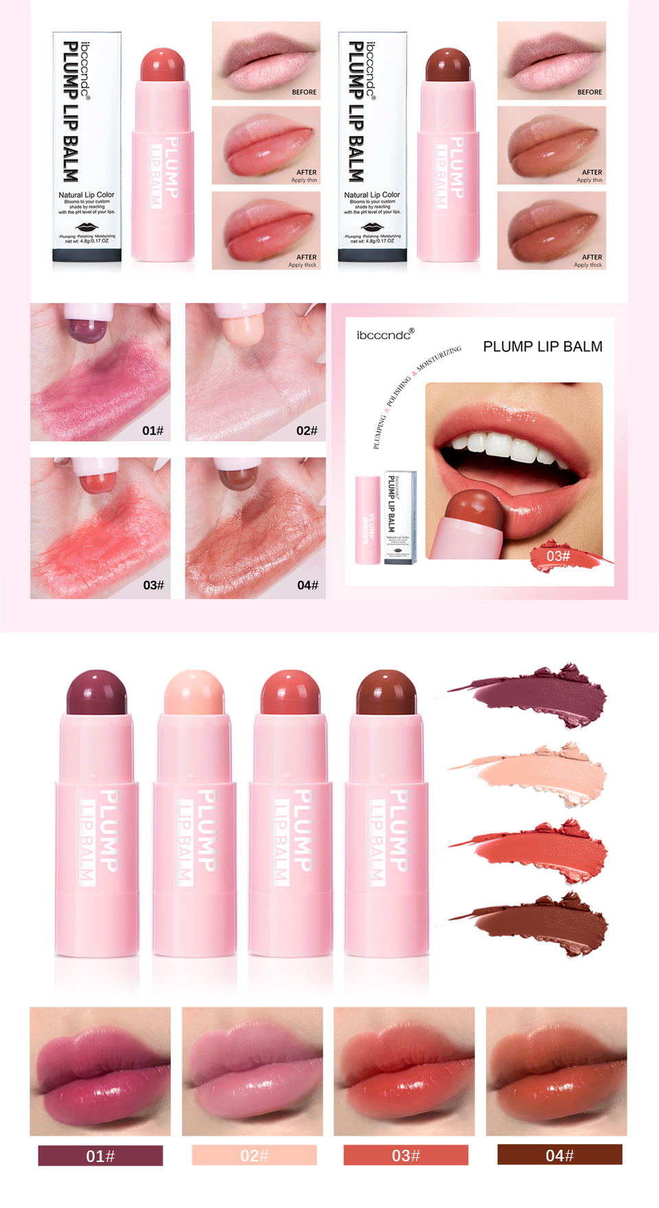 ibcccndc Velvet matte Bright Lip Gloss Lipstick Stick Lip plump Lipstick undefined