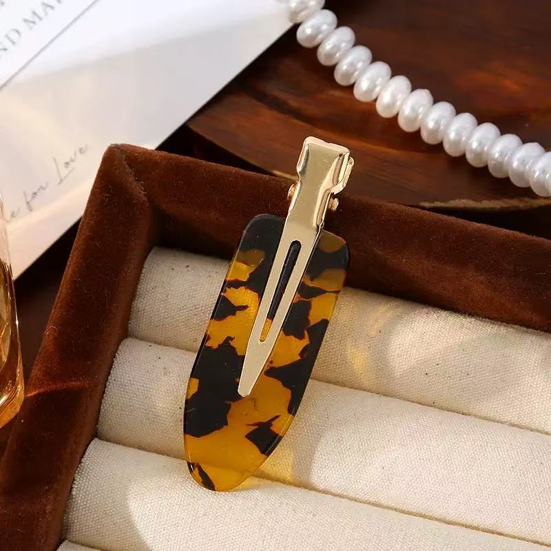 A8-아세테이트 사이드 클립-삽 스타일-다크 대모갑