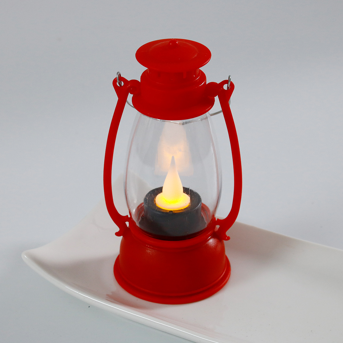 PN001 미디엄 워터드롭 휴대용 말 랜턴 레드