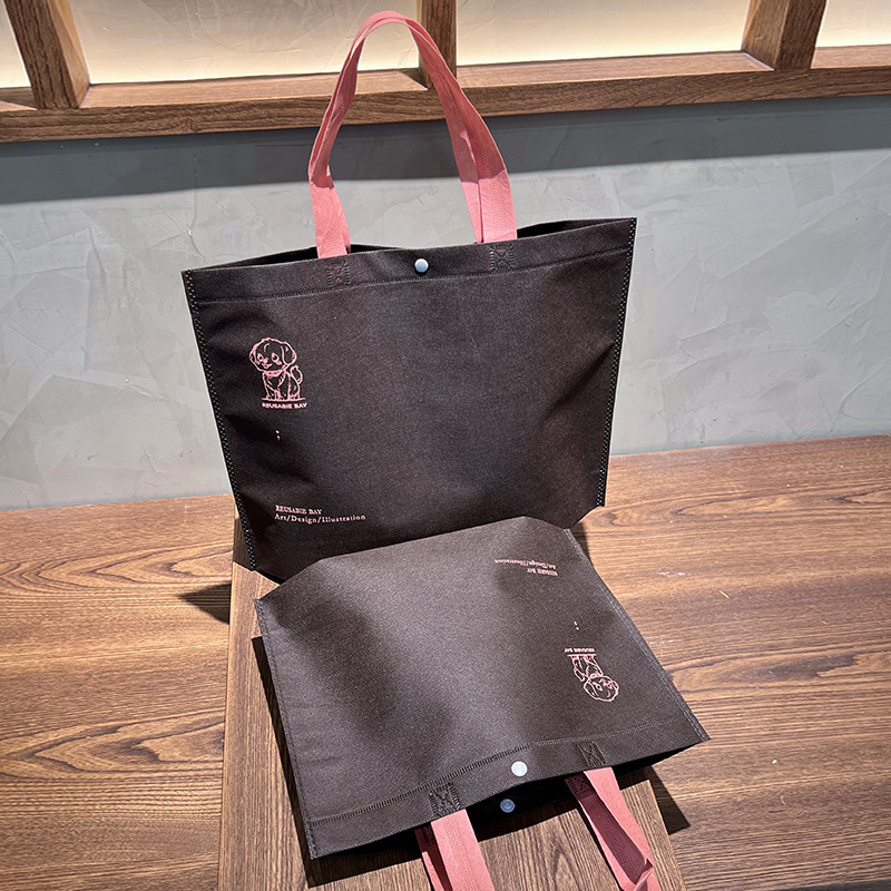 Bolso de mano no tejido de gran capacidad personalizado LOGO engrosado ropa de mujer protección ambiental bolsa de publicidad bolsa de compras de la tienda de ropa