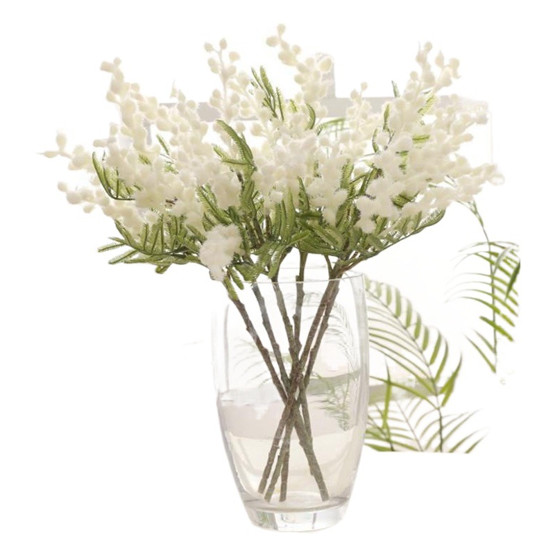 Rama corta jinhehuan flor artificial flocado flor Europea simple mesa de comedor mesa de café arreglo floral Decoración