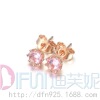 Nydila Panjia 1-1 material earrings 20 autumn pink gemstone shine crown earrings 288311c01