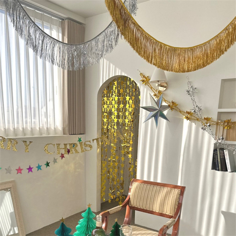 Ins Navidad decoración flor de seda de lluvia atmósfera joyería café tienda accesorios diseño conjunto de globos