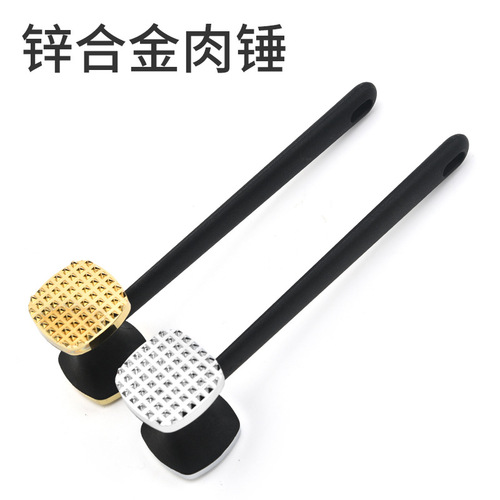 Manufacturer zinc alloy meat hammer, meat loosening hammer, pork chop and steak hammer, meat flossing tender meat mincing hammer kitchen tools
