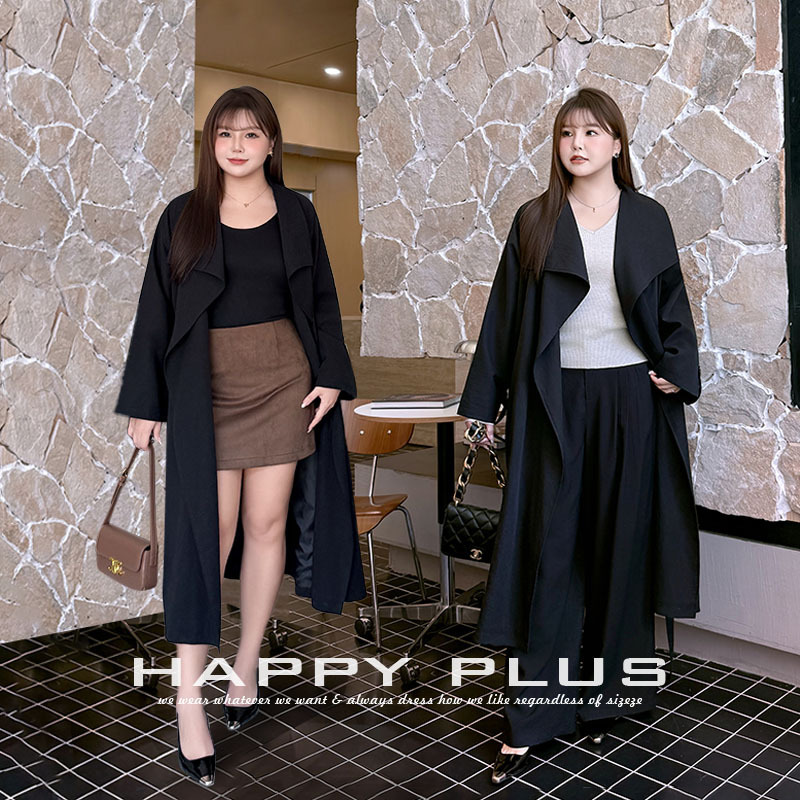 Runqi Plus Size Modern Urban Large Lapel Mid-Length Trench Coat 9324 Commuter Straight Shoulder Loose French Style Coat Runqi Plus Size Modern Urban Large Lapel Mid-Length Trench Coat 9324 Commuter Straight Shoulder Loose French Style Coat