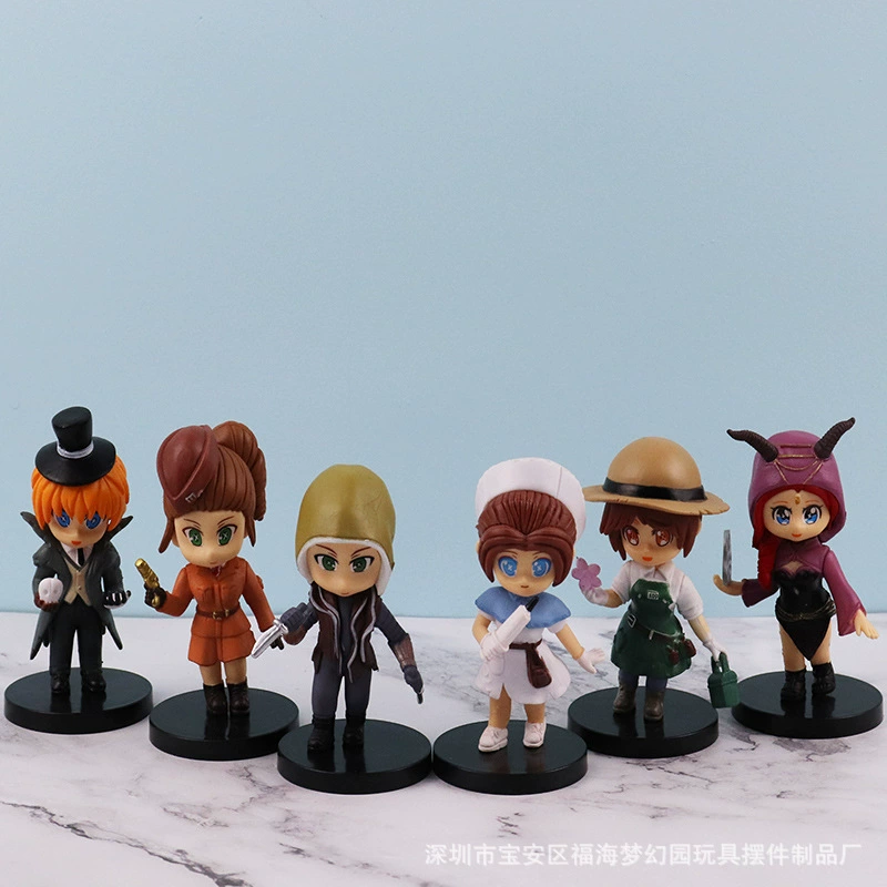 6 пятой личности Q версии мультфильма аниме модели украшения куклы