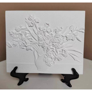 3D Floating Painting DIY Graffiti Stereo Plaster Color Painting Frame DIY Handmade Graffiti European Style Landscape Animal Floating