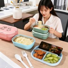 不锈钢保鲜盒食品级上班族学生家用微波炉便当盒餐具勺子保温饭盒