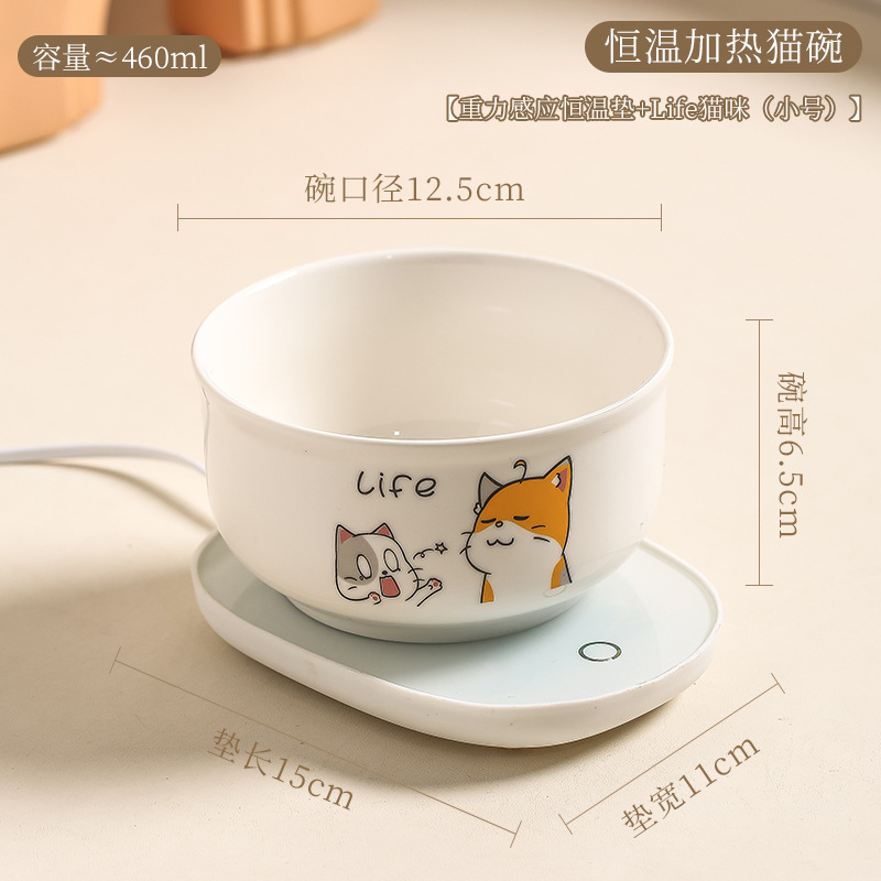 Tacos de agua de temperatura constante para gatos Tacos de agua de cerámica Calentador de agua para perros Tacos de agua para mascotas Tacos de calefacción de invierno Tacos de gato de temperatura constante