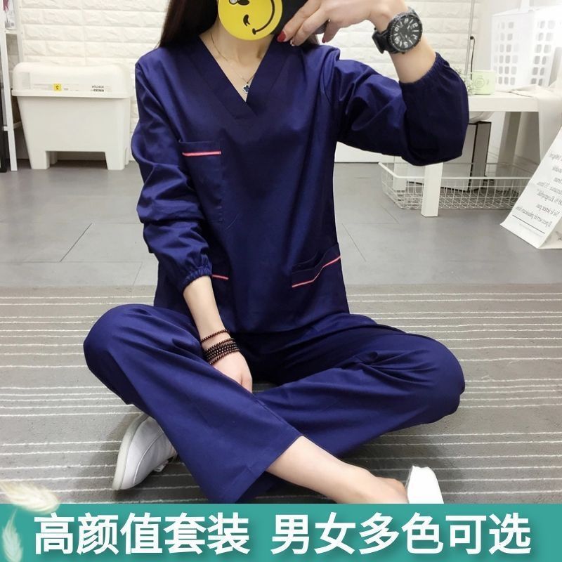 手洗い手術室手洗い服手術服半袖スーツ女性口腔医美容病院作業服|undefined
