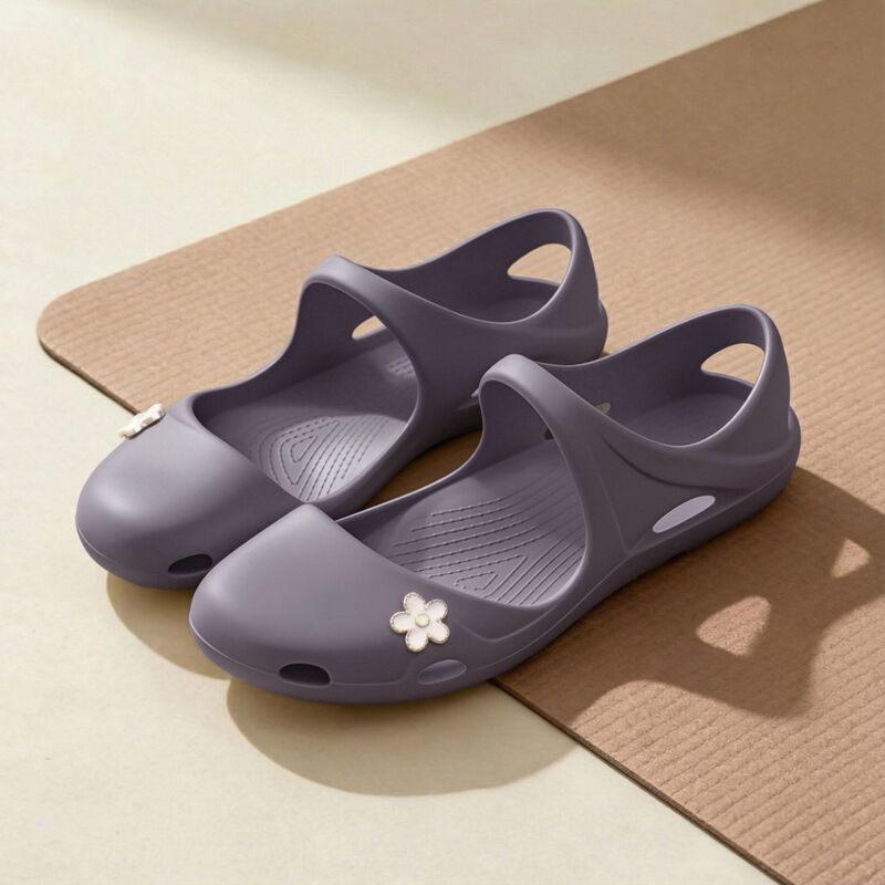 Yoga Shoes, Sandals, Shock-Absorbing, Silent, Lightweight, Soft and Elastic, Home Fitness Shoes, Arch Support, Straight Leg Women's Sports Clogs