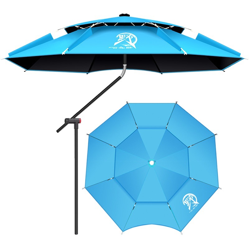 2023 new fishing umbrella large fishing umbrella walking stick multi-direction umbrella rainproof outdoor sunshade wholesale