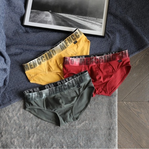 MENCCINO new pure cotton men's underwear sexy slim trendy men's underwear low-waist sports youth briefs