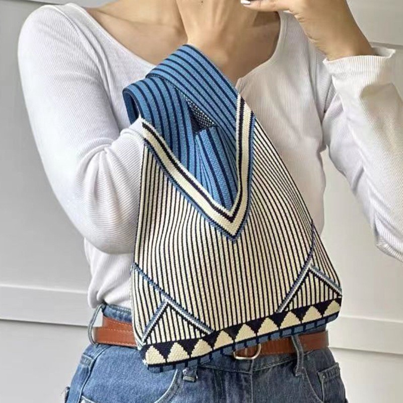 INS nuevo bolso de mujer bolso de mano bolso de punto bolso de gran capacidad bolso de hombro bolso de cubo