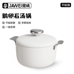 厂家直发鹅卵石汤锅家用双耳炖锅燃磁通用炖煮锅多功能大容量汤锅