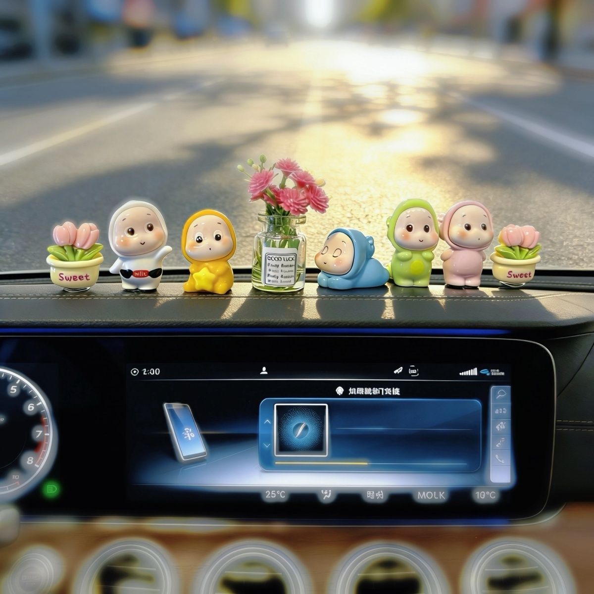 2026 New Cute Pajama Healing Star Doll Decoration for Car, Office, Computer, and Dashboard