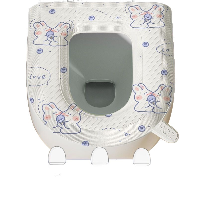 ドロップシッピングトイレマット洗える家庭用防水無洗浄四季ユニバーサル粘着クッション便座カバー|undefined
