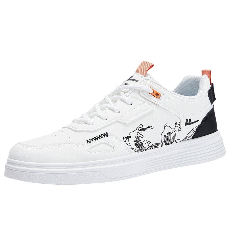 Zapatillas de deporte con estampado de tinta de estilo nuevo, modernas y versátiles, zapatillas casuales de caña baja a la moda, zapatillas deportivas con cordones para exteriores para hombre.
