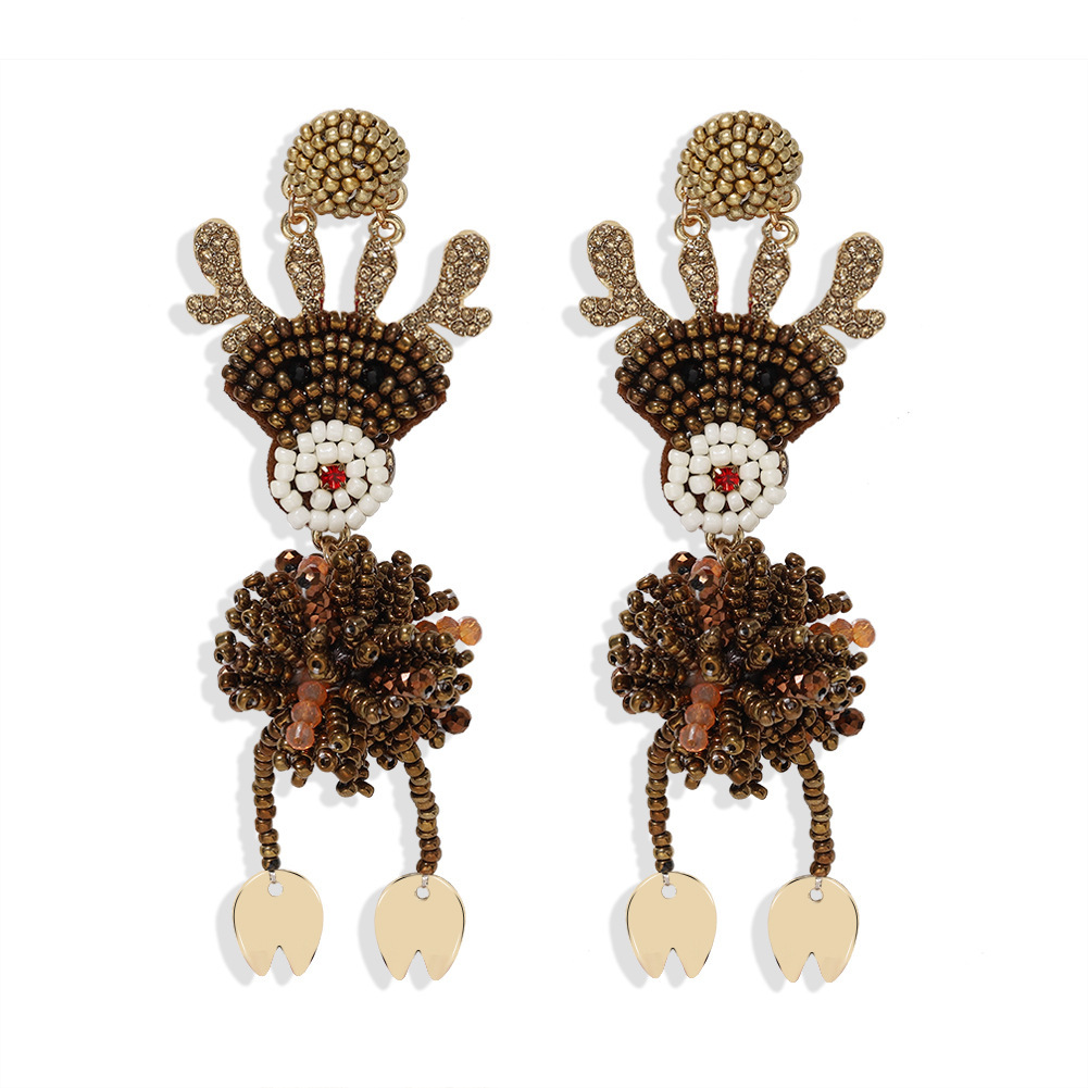 Weihnachten Cartoon-Stil Übertrieben Neuheit Diamant Legierung Künstliche Edelsteine Ohrringe display picture 18