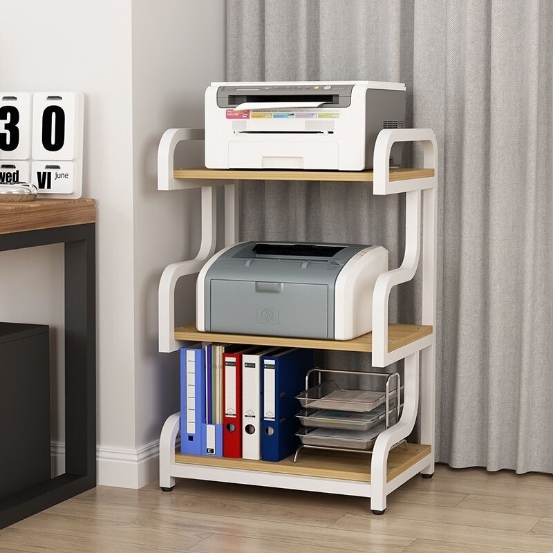 Printer cabinet, small apartment office desk shelf, floor-standing movable storage rack, computer tower stand Printer cabinet, small apartment office desk shelf, floor-standing movable storage rack, computer tower stand