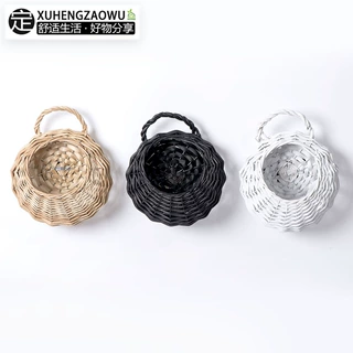 小单定制创意手工编织悬挂花篮多肉墙挂花盆来图来样定制量大优惠