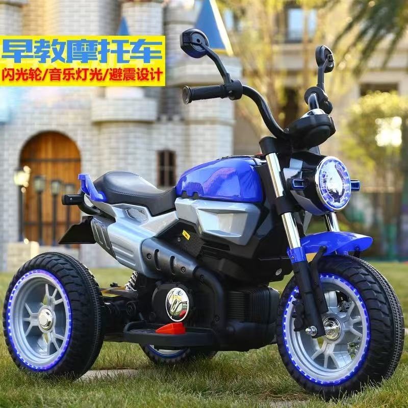 Triciclo Moto Eléctrico para Niños de 1 a 3 Años con Doble Tracción
