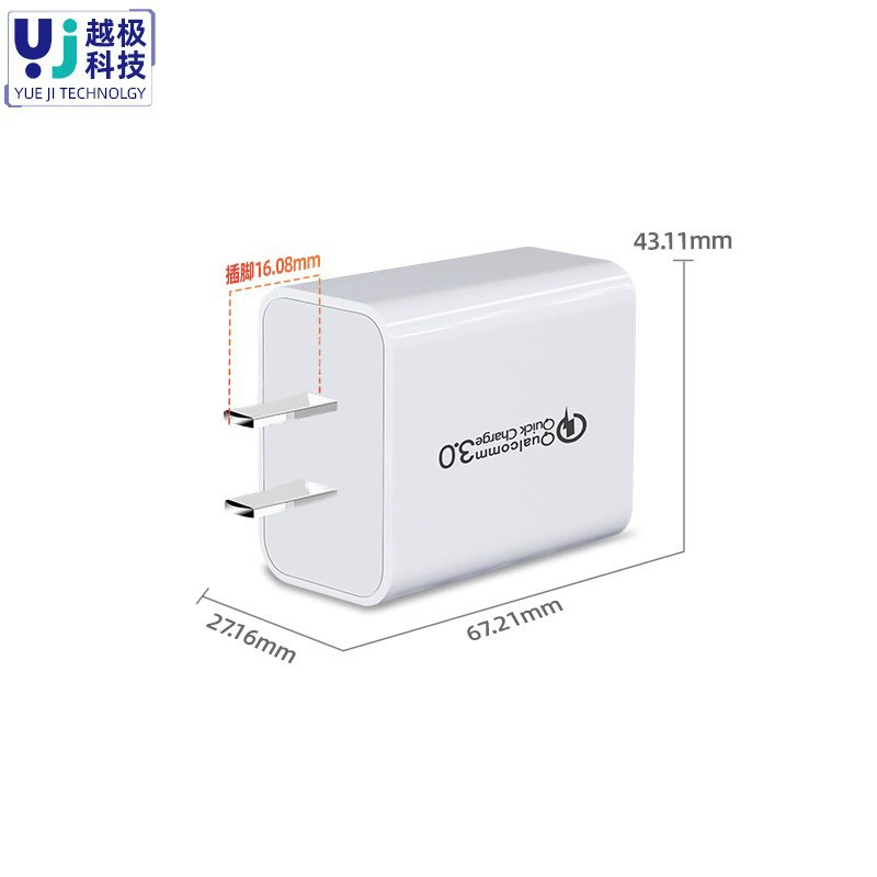 Быстрая зарядка QC3.0 18 Вт, настенная адаптер USB, быстрая зарядка 9V2A, многосертифицированный, белый или черный