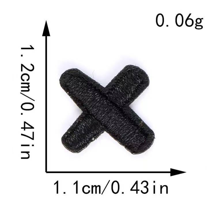 跨境电脑刺绣布贴黑白小数字字母服装辅料补丁贴DIY装饰贴刺绣贴|undefined