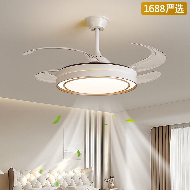 [Selección estricta] lámpara de ventilador silenciosa moderna y simple ventilador de techo de gran viento lámpara de techo de sala de estar