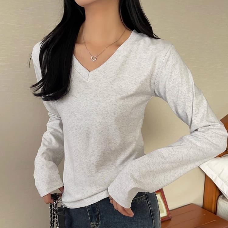 K703 그레이-V칼라