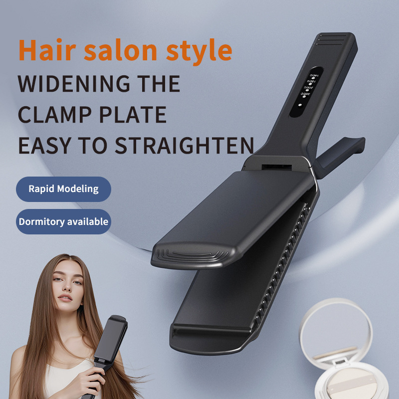 Extra-Wide Hair Straightener, Professional Electric Flat Iron for Hair Salons, Does Not Damage Hair, Professional Salon-Grade Tool Extra-Wide Hair Straightener, Professional Electric Flat Iron for Hair Salons, Does Not Damage Hair, Professional Salon-Grade Tool