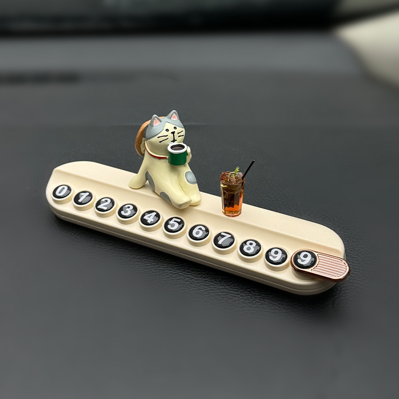 Tarjeta de teléfono móvil de coche, placa de estacionamiento, placa de matrícula temporal de coche, placa de matrícula de coche creativa, decoración de serie