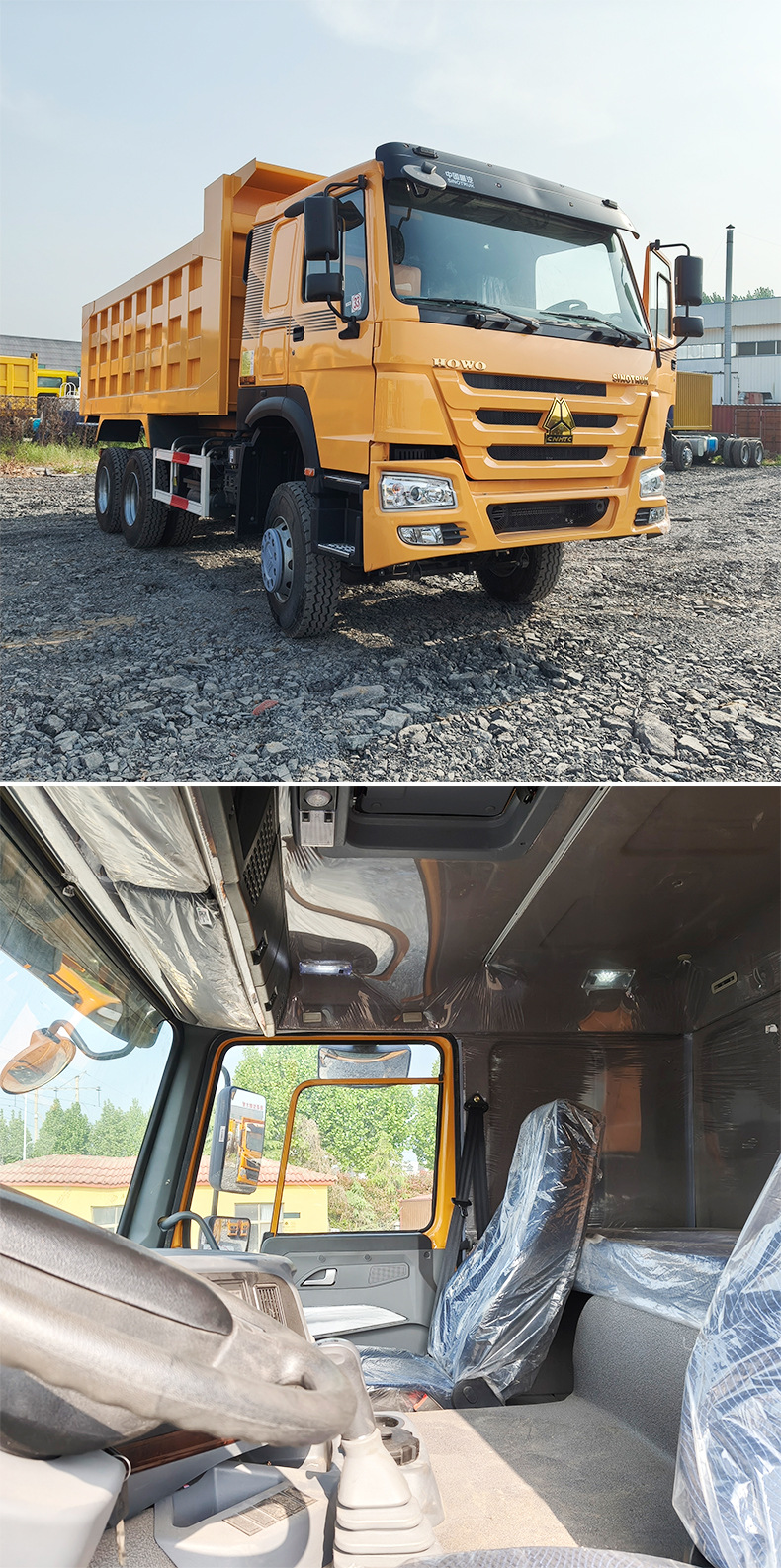 Used Howo Dump Trucks for Construction Site Soil Transport, Available for Immediate Delivery, with the Option to View the Vehicle on Site, Rear-Dump Self-Loading Dump Trucks