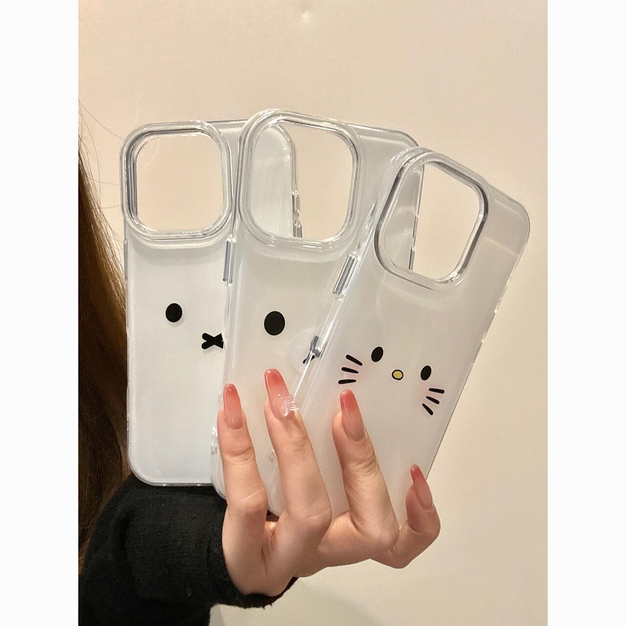 Casual Kitty Bear Expression Suitable for Samsung S25 Ultra Mobile Phone Case S24 Simple A73 Cute A56 Set S23