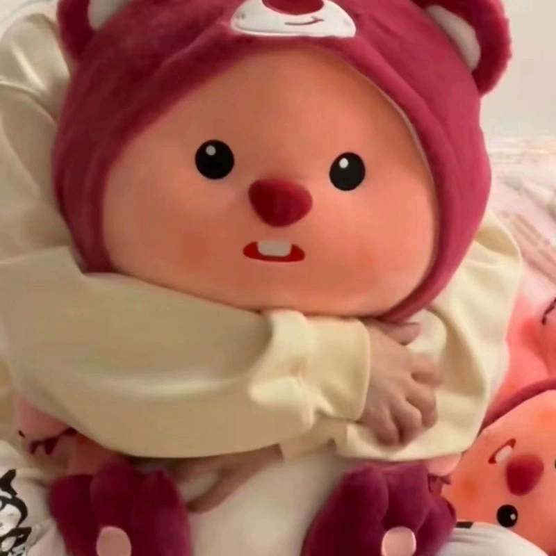 Ins style клубничный лоупи бивер рубиновая плюшевая игрушка милая кукла креативная кукла кукла для девочки подарок на день рождения