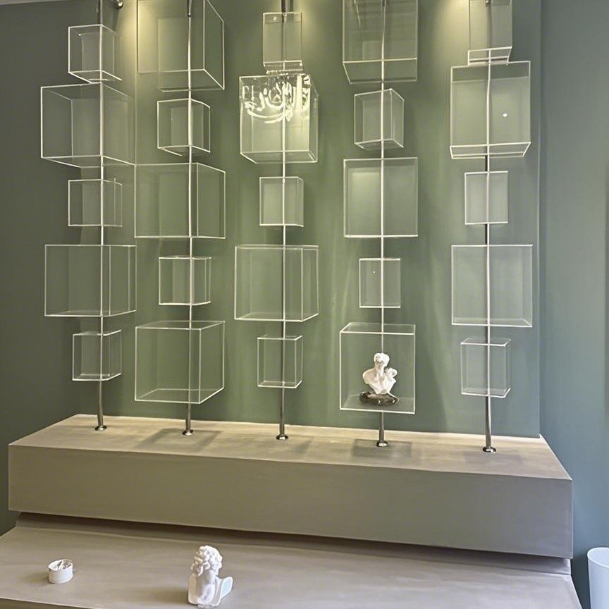 亚克力动植物标本贝壳昆虫干花翻转陈列盒幼儿园旋转景观墙高透明