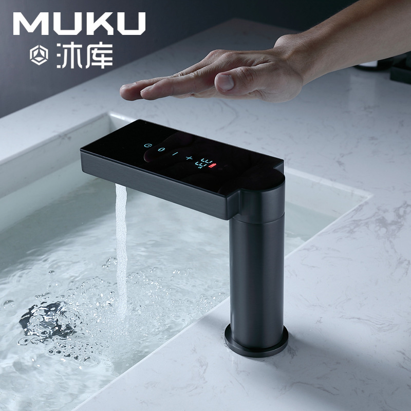 2023 new non-contact induction basin hot and cold faucet household table basin washbasin bathroom cabinet faucet